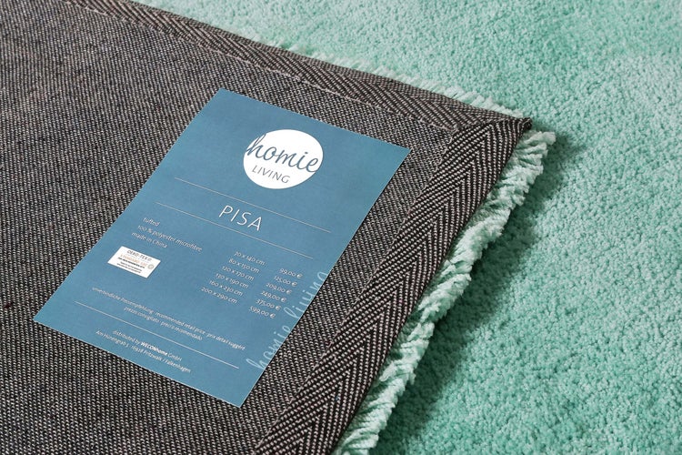 Teppich Türkis Hochflor Pisa Homie Living 200x290 cm