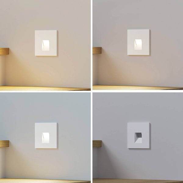 Arcchio LED Wandeinbaustrahler Vexi (Modern) in Weiß aus Aluminium (1 flammig, ) Wohnzimmerleuchte