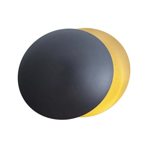 Wandleuchte, rund, aus Metall