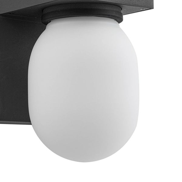 Lucande Wandleuchte außen Ovaali (Modern) in Schwarz aus Aluminium (1 flammig, E27) - Außenwandleuchten Wandlampe Led Außenlampe Outdoor für Außenwand/Hauswand Haus Terrasse & Balkon