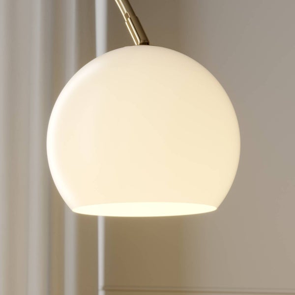 Lindby Stehlampe (Bogenleuchte) Cynthia (Modern) in Gold / Messing aus Glas (1 flammig, E27) - Bogenlampe Stehleuchte Floor Lamp Standleuchte Wohnzimmerlampe Wohnzimmerleuchte