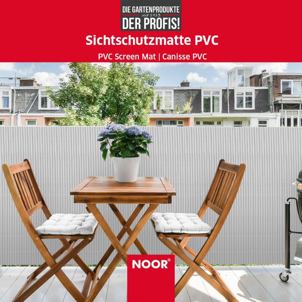 PVC Sichtschutz - 200x300 cm - Weiß - Hohlkammer Sichtschutzmatte - Wetterfest und langlebig - Blickdichter Sichtschutz und Dekorationselement