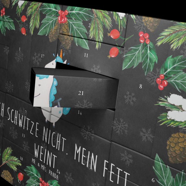 Mr. & Mrs. Panda Befüllbarer Adventskalender Einhorn Fitness - Schwarz
