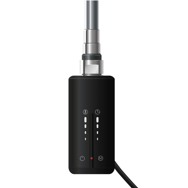 LuxeBath Heizstab für Badheizkörper, 600W Schwarz matt, Elektroheizstab Heizungen mit Thermostat/Temperaturkontrolle/Timer, Touchbedienung, Elektrische Edelstahl Heizpatrone, Heizelemente mit Stecker