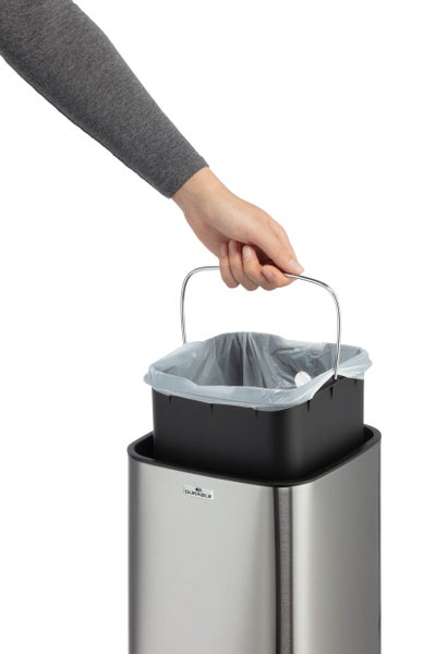 Durable 342023 Sensor Abfalleimer NO TOUCH, mit Inneneimer, 6 Liter, silber