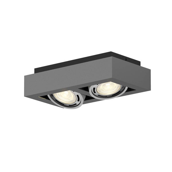 Arcchio Deckenlampe Ronka (Modern) in Schwarz aus Aluminium (2 flammig, GU10) - Deckenleuchte Lampe Wohnzimmerleuchte