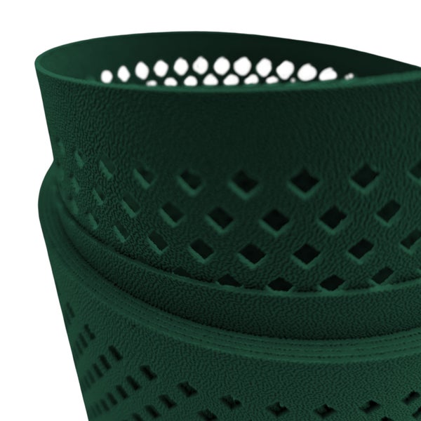 Detailansicht eines Pflanzgefäßes mit Lochmuster