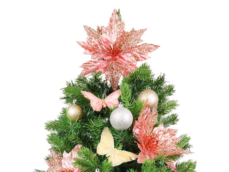Geschmückter künstlicher Weihnachtsbaum POMPADURKA 60 cm mit LED-BELEUCHTUNG IM TOPF