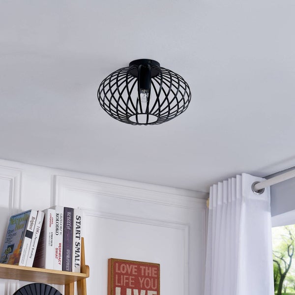 Lindby Deckenlampe Maivi (Modern) in Schwarz aus Metall (1 flammig, E27) - Deckenleuchte Lampe Wohnzimmerleuchte