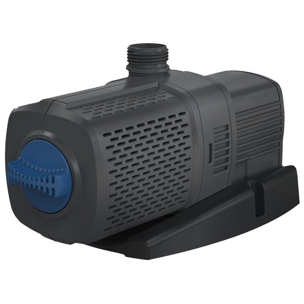Teichpumpe aus Kunststoff mit blauem Regler und Gewindeanschluss für den Außenbereich oder Aquarien.