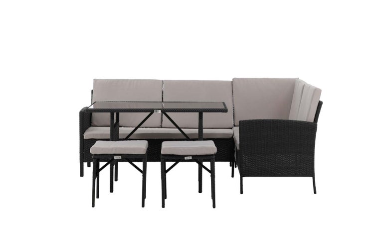 Knock Lounge-Set 4 Teile schwarz. 70 X 110 X 65 cm