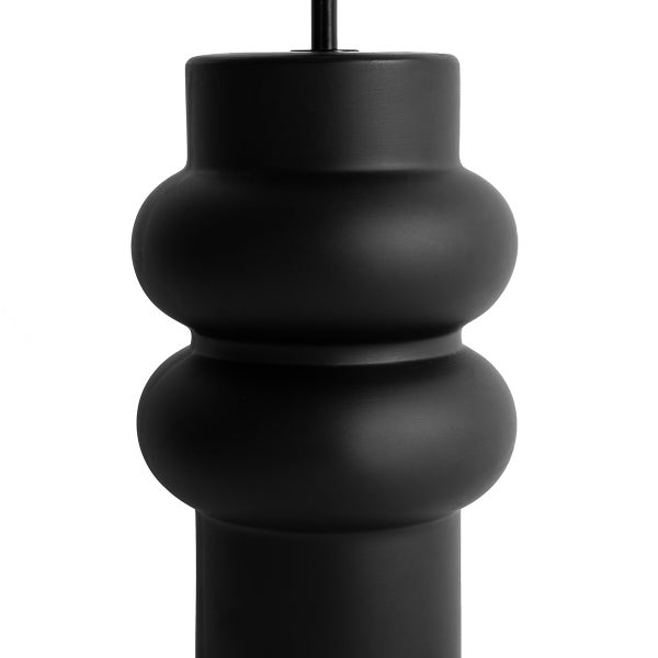 Design-Tischlampe aus schwarzer Keramik 17 cm ohne Schirm - Alisia