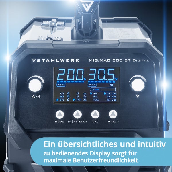 STAHLWERK Schweißgerät MIG MAG 200 ST Digital IGBT Schutzgas mit 200 A #1