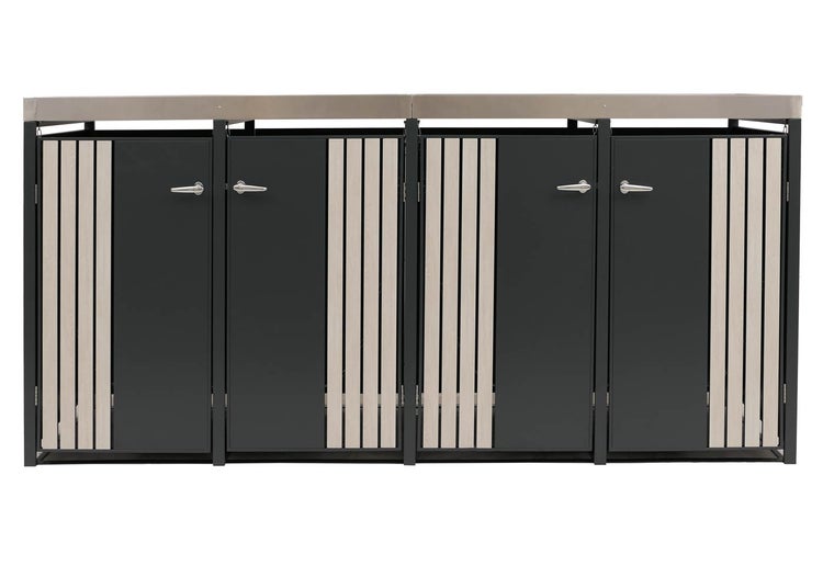 Mülltonnenbox für vier Mülltonnen