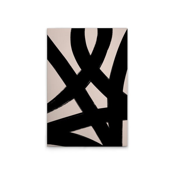 Dekorplatte mit schwarzem, abstraktem Muster