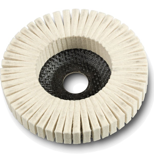 Lamellenschleifscheibe aus Filz