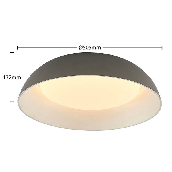 Lindby LED Deckenleuchte Juliven (Modern) in Alu aus Aluminium (1 flammig, ) - Lampe Deckenlampe Wohnzimmerleuchte