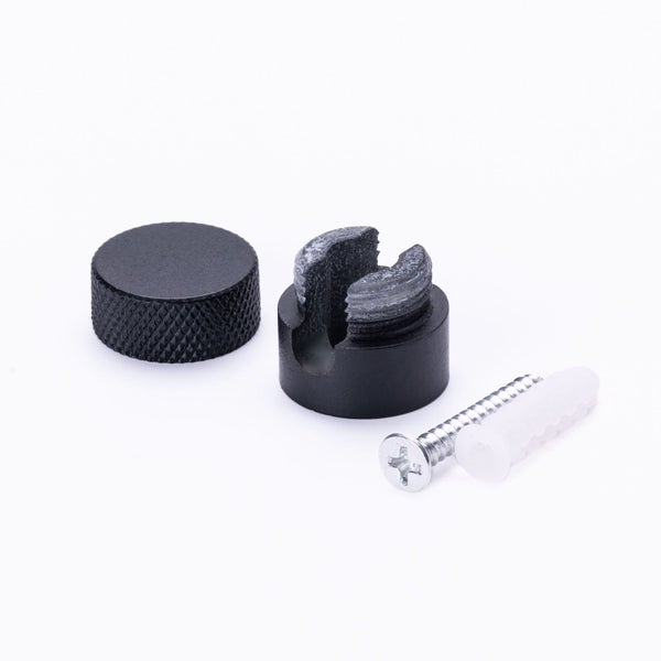 Wand und Deckenpin Kabelhalter Ø 19 mm Metall Schwarz 3 Stück
