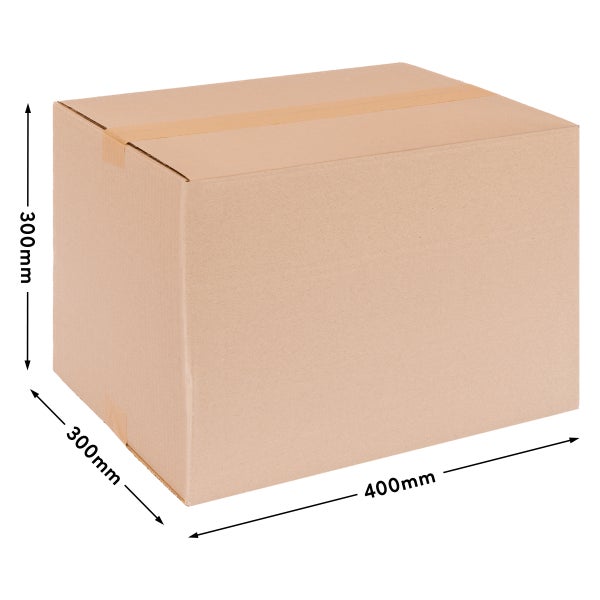 25 Faltkartons 400 x 300 x 300 mm, 1 wellige Kartonverpackungen KK 100