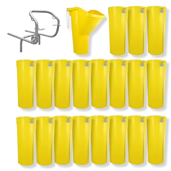 Radlader-Anbaugeräte Set mit Aufnahmebock, Schaufel und 20 Aufnahmebechern