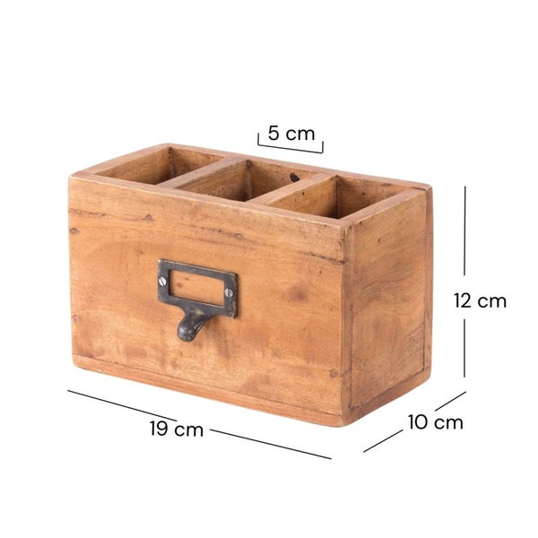 Stiftehalter-Box Vintage 19 Mahagoni 08 honigfarben gewachst