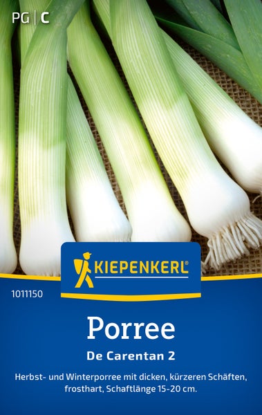 Kiepenkerl Saatgut Porree De Carentan 2 Herbst und Winterporree mit dicken kurzen Schäften