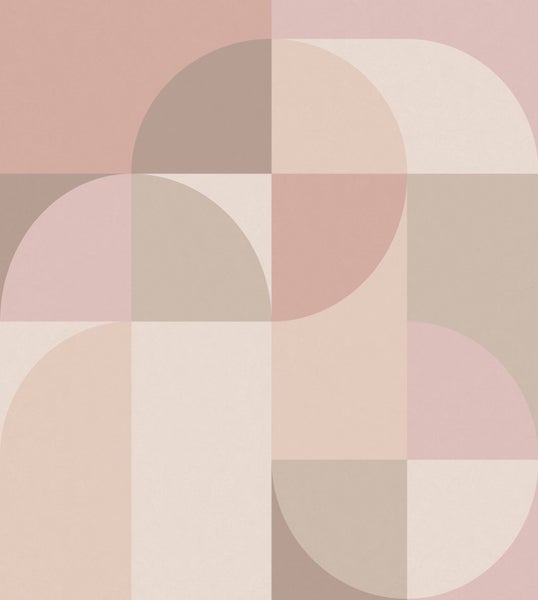 Origin Wallcoverings Fototapete Kreise im Bauhaus-Stil Beige und Rosa - 2.5 x 2.79 m - 357321