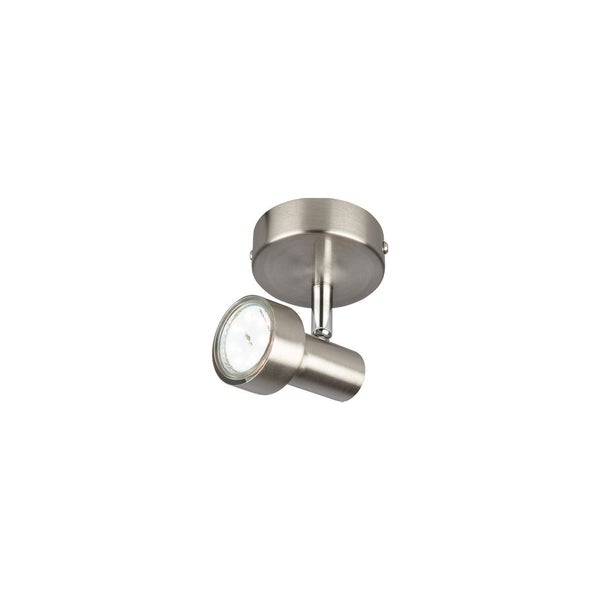 LED Spot Wandleuchte schwenkbar 1xGU10 3000K Ø8cm 3W nickel Metall Briloner