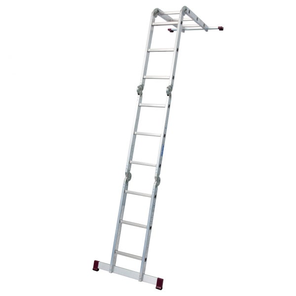 Krause Corda Gelenkleiter 4x3 Sprossen mit Plattform-Set
