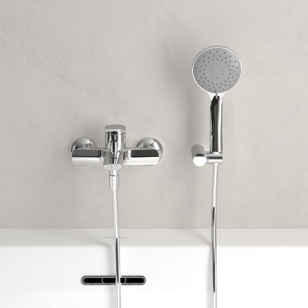 Aufputz-Brausearmatur mit Handbrause für Badewanne