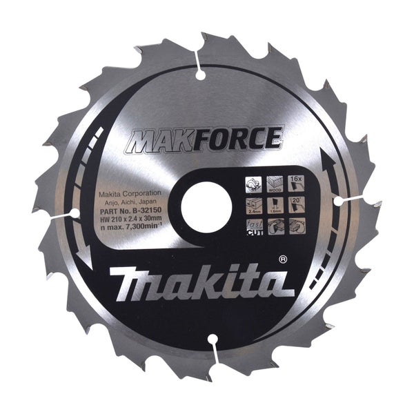 Makita MAKFORCE Sägeblatt 210x30x16Z - B-32150