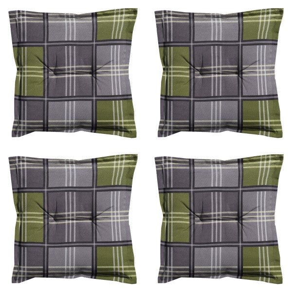 Sitzkissen Patchy Olive - Ca. 50x50 cm - 4er-Set