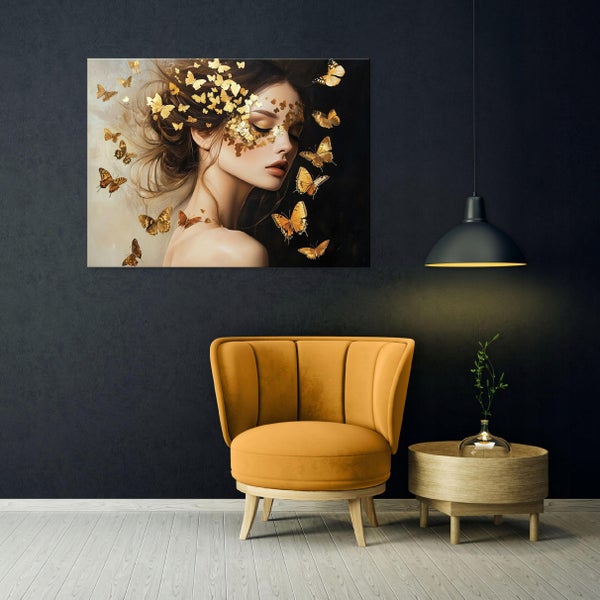 Leinwandbild Abstrakt Frau Bilder Wohnzimmer Schlafzimmer 120x80 cm