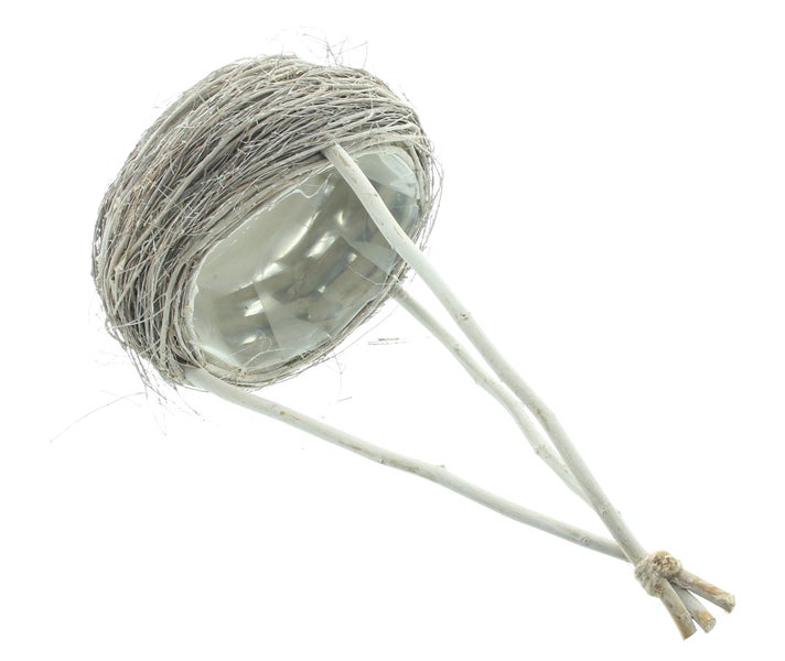 FRANK FLECHTWAREN|Pflanzer Rank-Pyramide, Ø 29 x 11 cm, GH 54 cm, innen Ø 20 cm, WEIDE, SCHICHTHOLZ, FOLIE