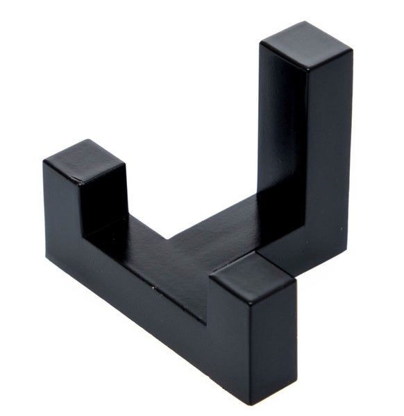 Schwarzer Kleiderhaken aus Metall