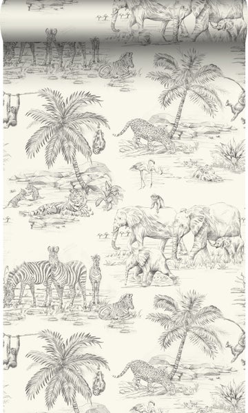 Tapete mit Tiermotiven aus der Savanne