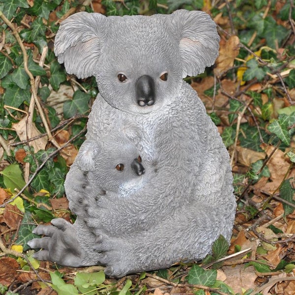 Gartenfigur Mutter & Baby Koalabär