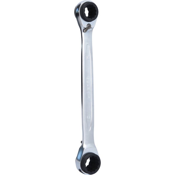 KS TOOLS 4 in 1 GEARplus umschaltbar Doppel-Ratschenringschlüssel 16 x 17 x 18 x 19 mm - 503.4546