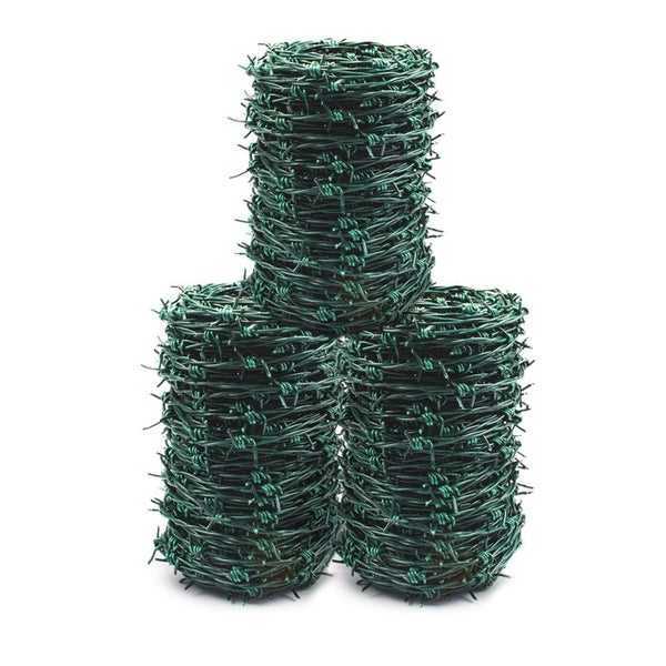 FLOORDIREKT Stacheldraht - Grün - 2,7 mm Drahtstärke - 50 m