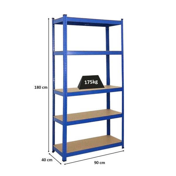 PROREGAL Schwerlastregal Ragnar HxBxT 180 x 90 x 40 cm Fachlast 175 kg Blau