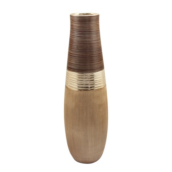 Vase GILDE Höhe 56 cm beige, braun Keramik