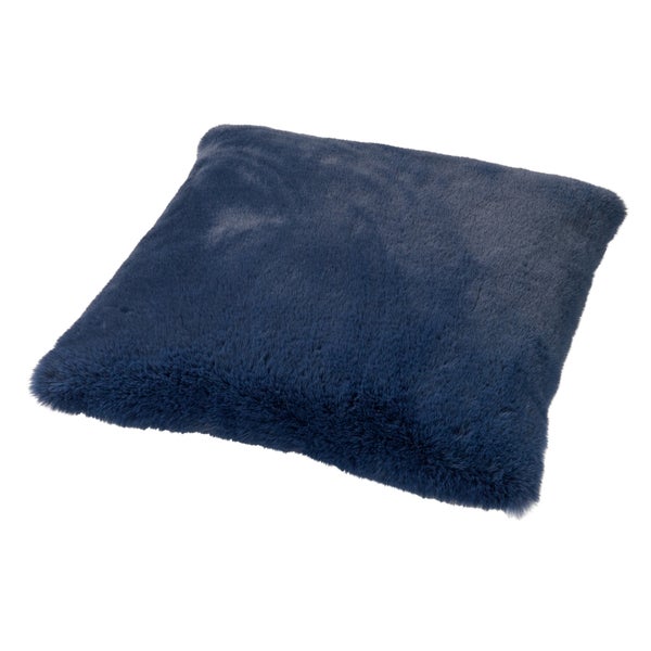 Zaya Dekokissen - Bont look 45x45 cm, Blau