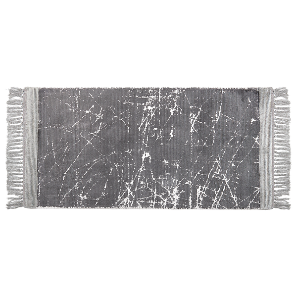 Teppich HANLI Grau 80 x 150 cm Viskose