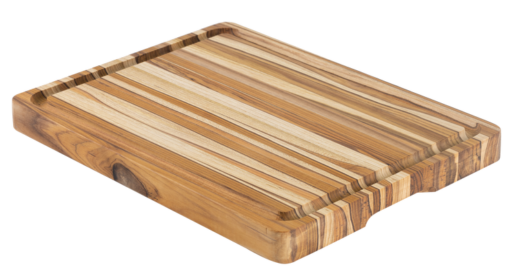 Holzschneidebrett mit Saftrille