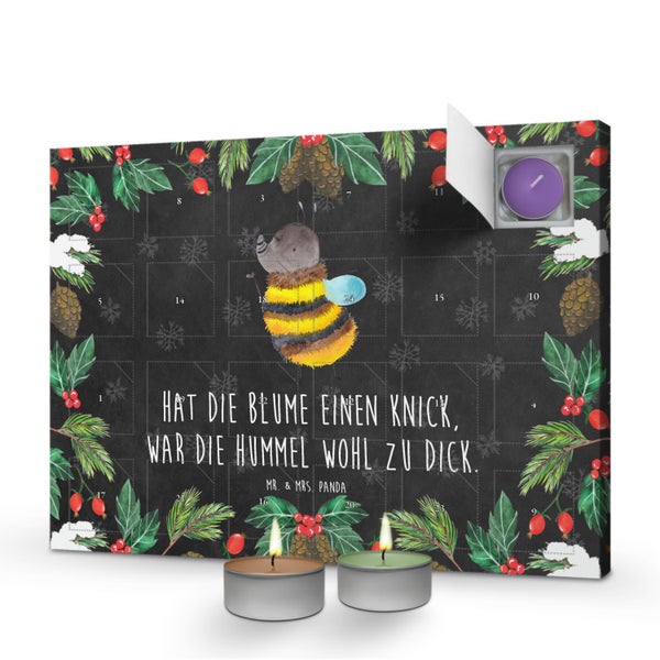 Mr. & Mrs. Panda Duftkerzen Adventskalender Hummel flauschig - Schwarz