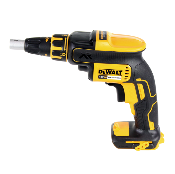 DeWALT Akku-Trockenbauschrauber 18 Volt XR Brushless mit verstellbarem Tiefenanschlag.