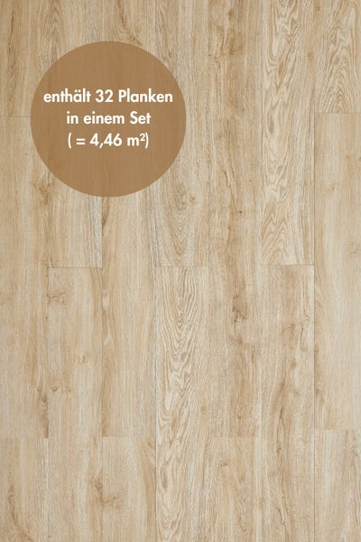 Set mit 32 Planken in Holzoptik für eine Fläche von 4,46 Quadratmetern.