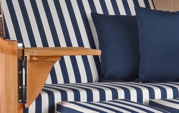 Strandkorb Nordstrand Teak PE grey Dessin 518