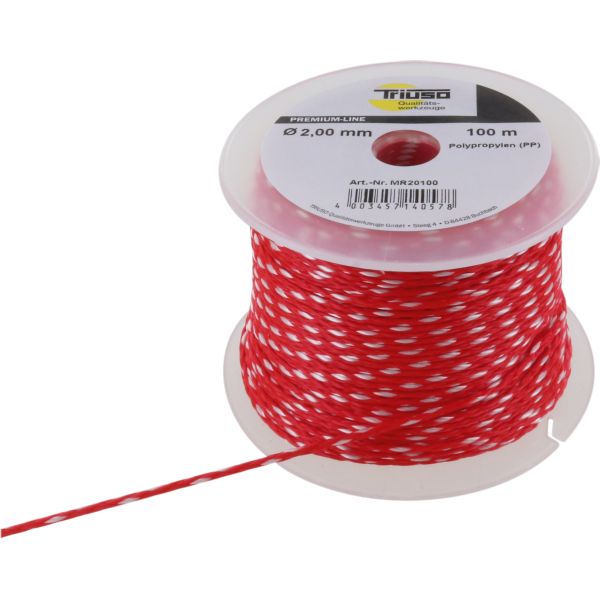 Triuso Maurerschnur rot 2,0 mm 100 mtr. Polypropylen - 1 Rolle