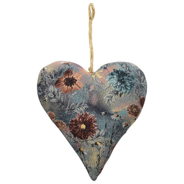 HerzHänger SAMT - blau - Fabric - 20x18x5 cm